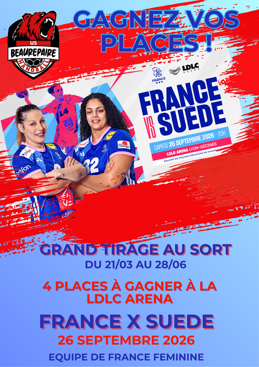 Gagnez vos places pour France-Suède !