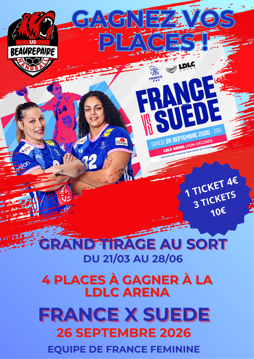 Gagnez vos places pour France-Suède !