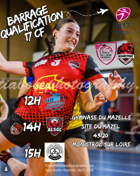 Barrages U17F: toutes les infos