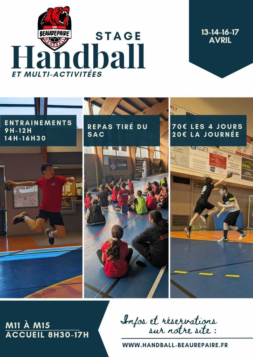 STAGE HANDBALL et multi activités M11 A M15