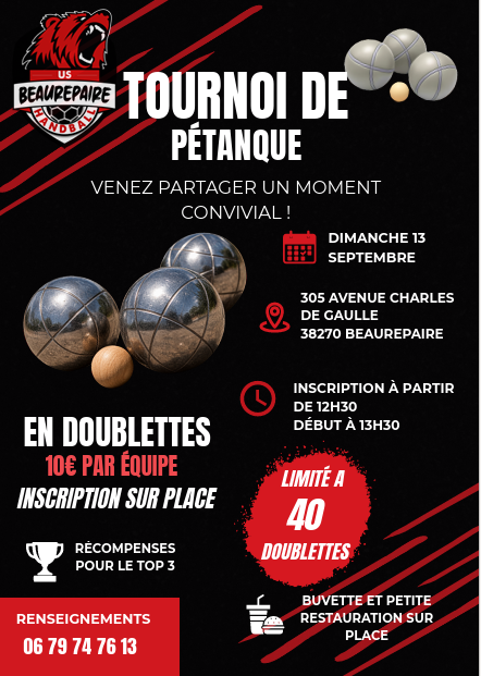 TOURNOI DE PETANQUE